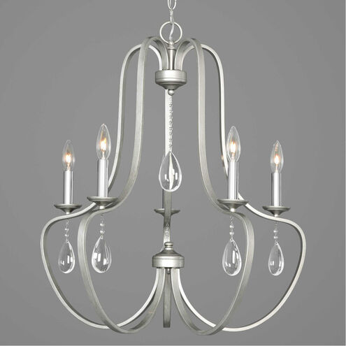 Lancaster 5 Light 24.63 inch Silver Ridge Chandelier Ceiling Light